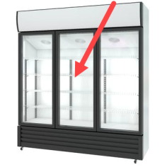 Porte coulissante centrale armoire LF-1000 590x1250mm