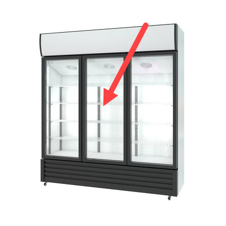 Porte coulissante centrale armoire LF-1000 590x1250mm