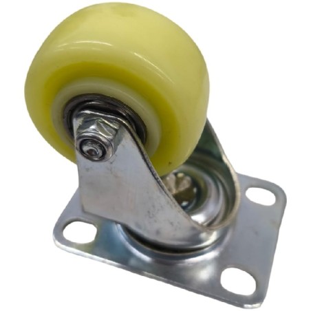 Roue pivotante en fibre ø 48mm H72mm fixation plaque 70x50mm Vitrine GN