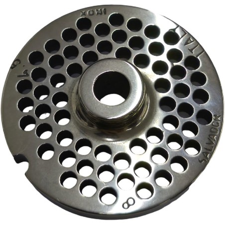 Plaque hachoir à viande 8 Perçage 4,5mm avec pivot 1 Encoche Inoxydable Enterprise