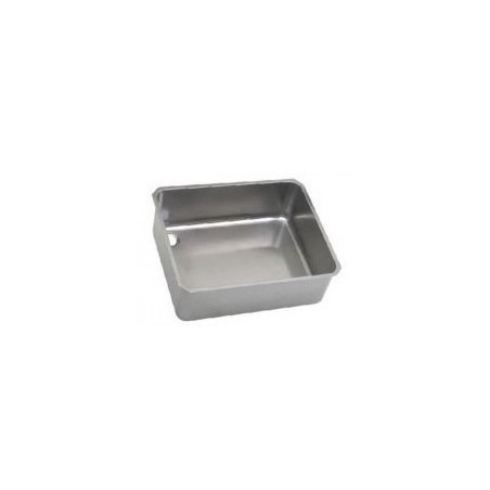 Bacia para soldar com aba 400x500x300mm aço inoxidável AISI 304 1mm espessura Eutron esquerda
