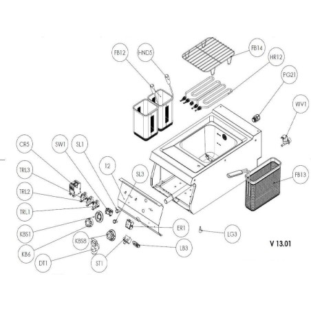 Cocedor de pasta eléctrico Serie 700 OME 4070