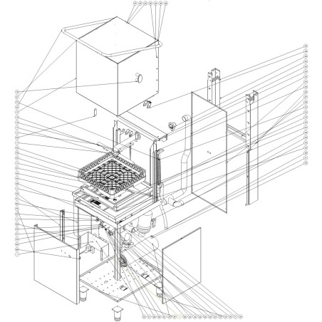 Fiber guide dishwasher hood WZ-100 L613mm