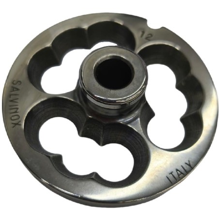 Placa Picadora de carne 12 taladro 3 ojos con pivote 1 muesca Enterprise Salvinox