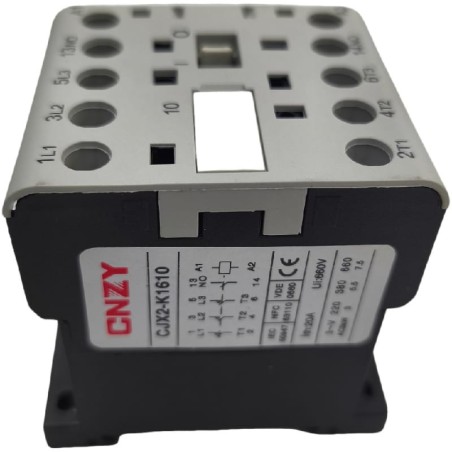 Minicontactor 16A bobina 220Vac contacto auxliar abierto NA CJX2-K1610