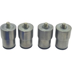 Appliance foot thread M10 Ø40mm Ø35mm H45-65mm stainless steel Kit 4 units