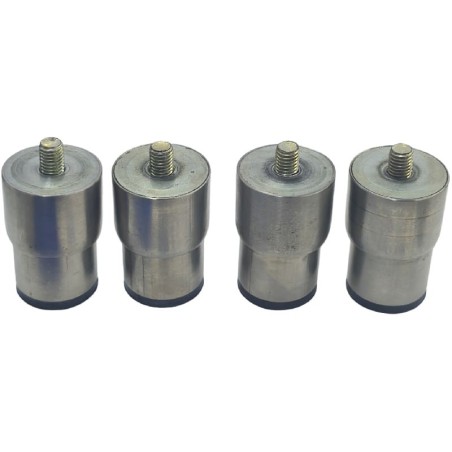 Pie de aparato rosca M10 Ø40mm Ø35mm H45-65mm inox Kit 4 unidades