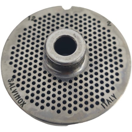 Plaque hachoir à viande 12 perforations 2 avec pivot 1 entaille inoxydable entreprise