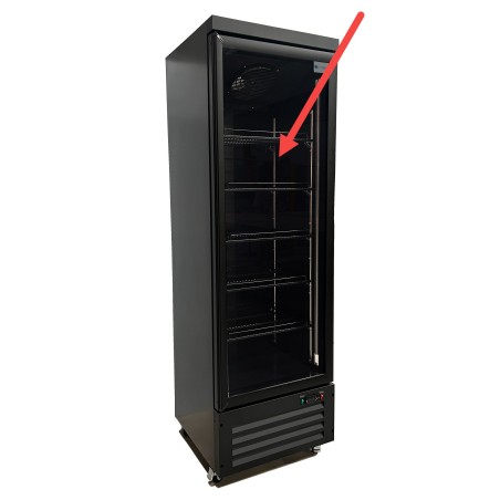 LOW-E cabinet door SZ-400+ BLG1250 left dimensions 615x1539mm black without gasket