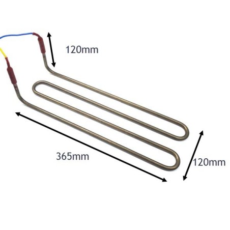 Résistance de dégivrage BD400 450W 220VAC 365x120mm câble protégé 800mm