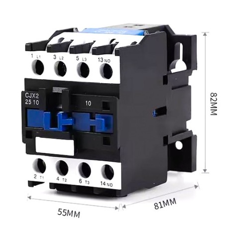 Contacteur de puissance alim. 220V AC1 40A contacts principaux 3NO type CJX2-2520 Bobine 220V