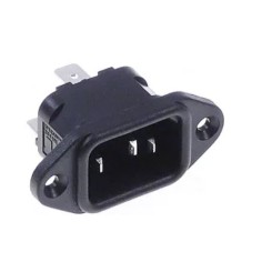 connecteur pour appareils basse température C14 connecteur Faston 6,3mm max. 10A/250V T70