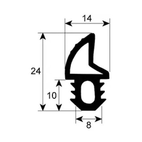 Joint de porte profil 2755 UE au mètre 900913