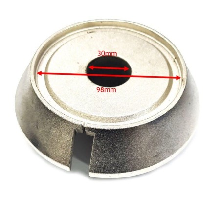 Cabezal de quemador Niquelado Ø100mm Ø30mm  8KW DRN