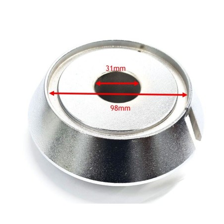 Cabezal de quemador Niquelado Ø100mm Ø30mm H50mm 8KW DRN Liva