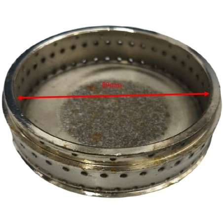 Couvercle de brûleur Nickelé Ø100mm H26mm 8KW DRN