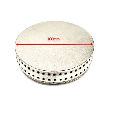 Couvercle de brûleur Nickelé Ø100mm H26mm 8KW DRN