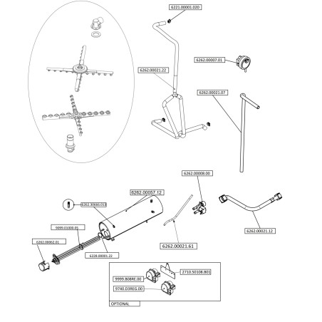 Puerta Lavavajillas Ozti OBY 50x50 OBM  50M 2710.00501.005 580x420mm