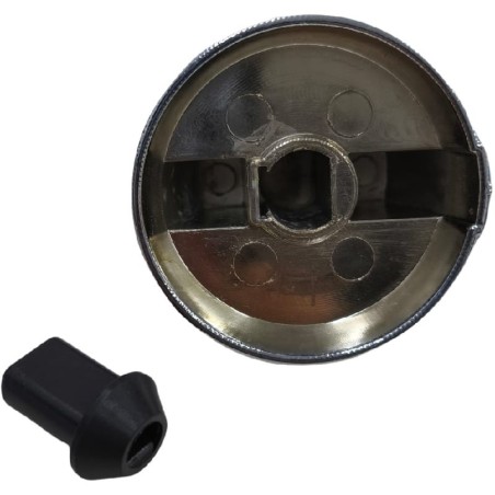 poignée de robinet de gaz métallique Ozti 6260.00015.62C ø 58mm axe ø 8x6,5mm partie plate en bas