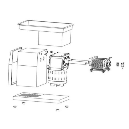 Cortadora de Carne en Tiras o Dados SL-48 Separación de corte 8mm