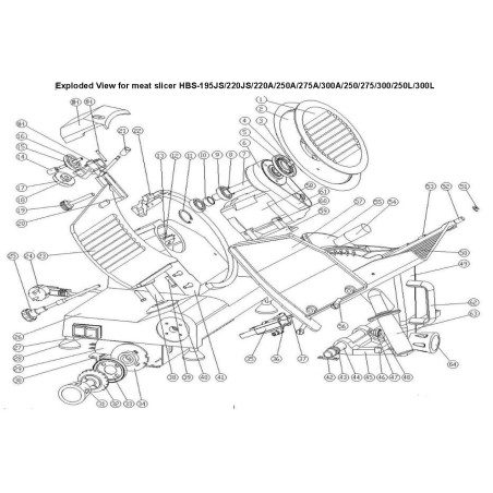 Protector del carro Cortadora HbS-275 HBS-300 Despiece 47