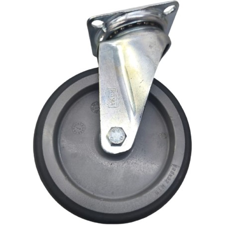 Swivel castor fiber ø 125mm H155mm plate mounting 66x77mm Kitchen GR763