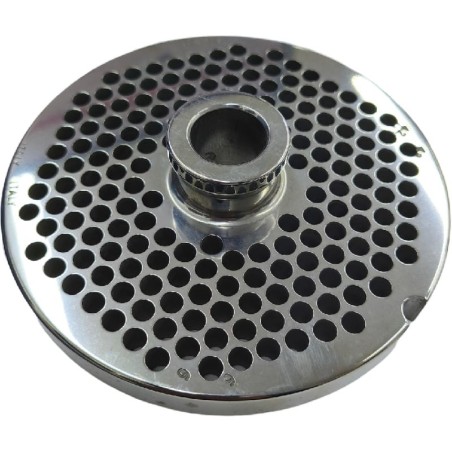 Placa Picadora de carne 42 Taladro 6mm con pivote 1 muesca Inoxidable Enterprise Salvinox Salvador Italy