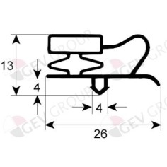 Gasket for refrigerator profile 9013 Width 380mm Length 585mm FAGOR CORECO