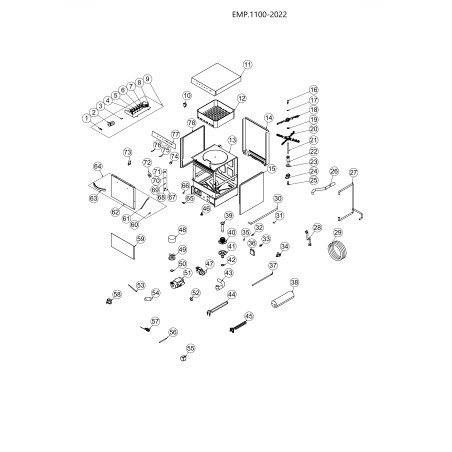 Filtro cobertura lava-louças EMP.500 EUT.1100 M.ENJ-ERS-PLS-BYM-041