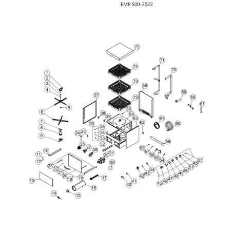 Pressure plastic washing arm EUT.500 exploded view 3 EUT.1000 exploded view 15 M.ENJ-ERS-PLS-BYM-059