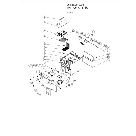 Electric fryer 24+24 liters with cabinet Series 900 800mm