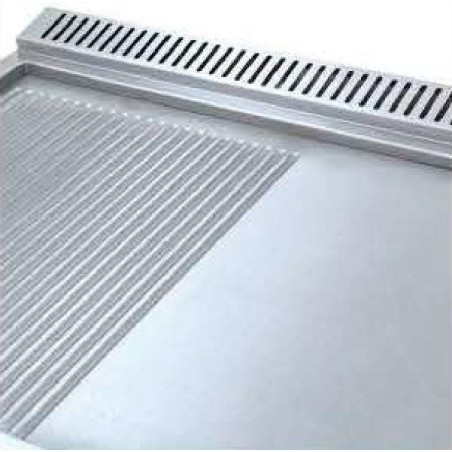 Double Gas Fry-Top Series 600 DRNGI-8060ND 800mm Smooth-Grooved Plate