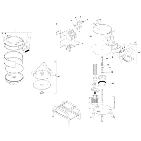 Manette éplucheuse de pommes de terre PPF25 12103168 36M5090 624357