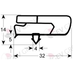 Gasket for refrigerator profile 9797 Width 1435mm Length 615mm CORECO FAGOR