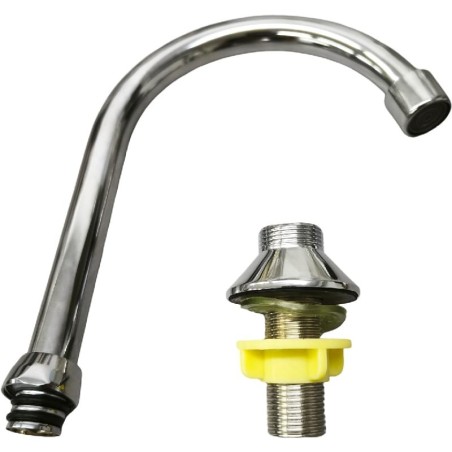 Caño para lavabo accionado por pedal rosca 1/2" giratorio