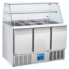 Mesa refrigerada de preparación con cristal S903CG