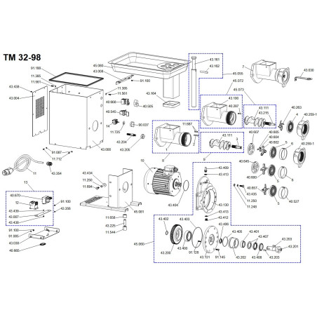 Joint 45-62-7 NBR Inox Hachoir à viande Braher TM TMP 43407