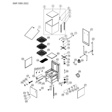 Lower central support Dishwasher EUT.1000 M.ENJ-ERS-PLS-BYM-027