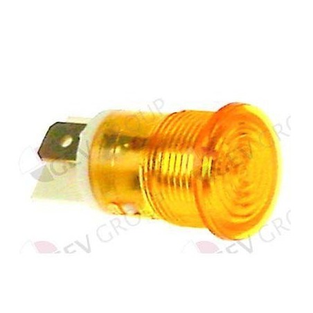 lâmpada de sinalização ø 16mm 230V amarelo emenda conector Fa