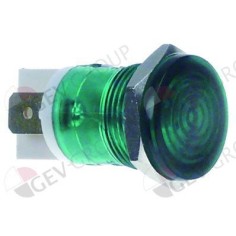 lampe de signalisation ø 16mm 230V verte raccord connecteur Faston 359835