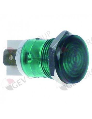 lámpara de señalización ø 16mm 230V verde empalme conector Fasto 359835