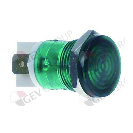 lâmpada de sinalização ø 16mm 230V verde emenda conector Faston 359835