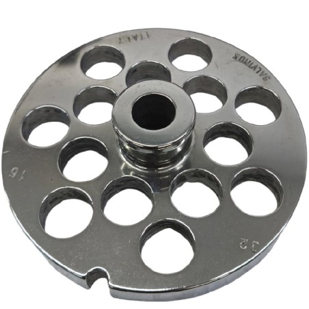 Plaque hachoir à viande 32 Perçage 16mm avec pivot 1 encoche Inoxidable Enterprise Salvinox Italie