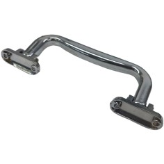 Poignée en plastique nickelée avec fixation à 4 vis M3 L105mm H45mm Universelle