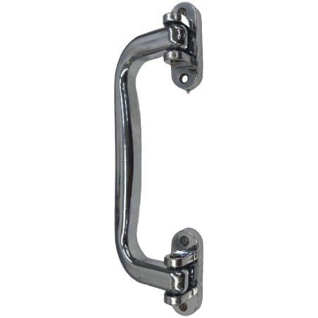 Cabo em plástico niquelado, fixação com 4 parafusos M3, L105mm A45mm, Universal