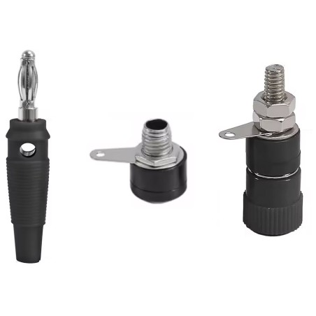 Kit Conector banana rosca M4 30A Barras de soldadura Ramón