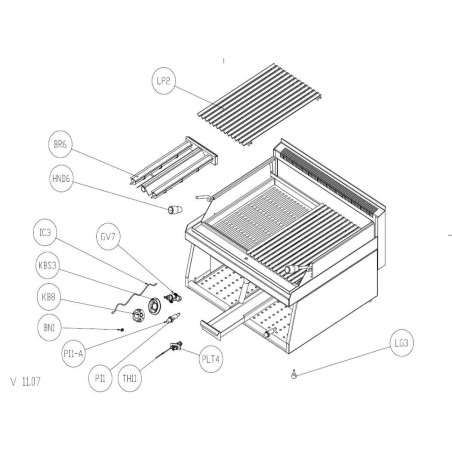 torneira de gás PEL tipo 21S bico bypass ø 0,35mm eixo ø 8x6,5mm comprimento do eixo 22/15mm 9PEL.10109.50 101095 9099.00A60.00