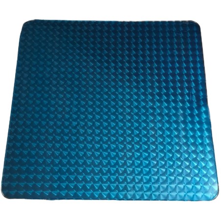 Toalha de mesa em aço inoxidável com lapidação diamantada, 80x80 cm, totalmente revestida, com 19 mm de espessura