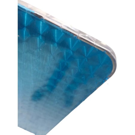 Diamond-cut stainless steel table cover, 80x80cm, fully coated, 19mm thick