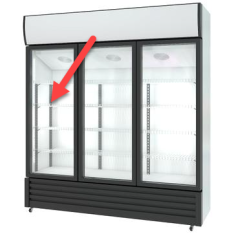 Left-opening swing door for LF-1000 wardrobe 590x1350mm 4mm recessed interior 558x133mm